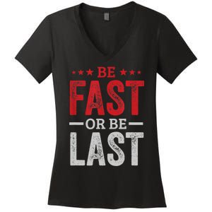 Fast Car Quote Drag Racing Gift For Race Lover Fan Gift Women's V-Neck T-Shirt