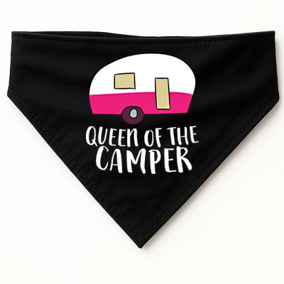 Funny Camping Queen Of The Camper Rv Camper Mom Camper Queen Gift USA-Made Doggie Bandana