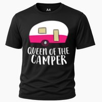 Funny Camping Queen Of The Camper Rv Camper Mom Camper Queen Gift Cooling Performance Crew T-Shirt