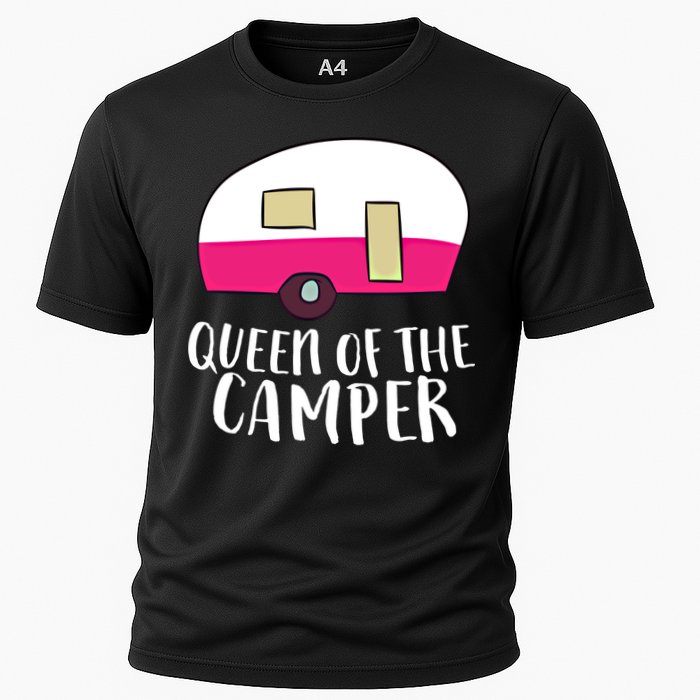 Funny Camping Queen Of The Camper Rv Camper Mom Camper Queen Gift Cooling Performance Crew T-Shirt