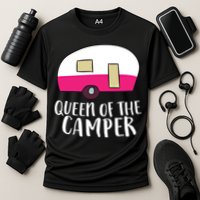 Funny Camping Queen Of The Camper Rv Camper Mom Camper Queen Gift Cooling Performance Crew T-Shirt