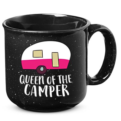 Funny Camping Queen Of The Camper Rv Camper Mom Camper Queen Gift 15oz Campfire Ceramic Mug