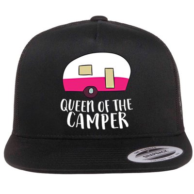 Funny Camping Queen Of The Camper Rv Camper Mom Camper Queen Gift Flatbill Hat