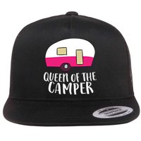 Funny Camping Queen Of The Camper Rv Camper Mom Camper Queen Gift Flat Bill Trucker Hat