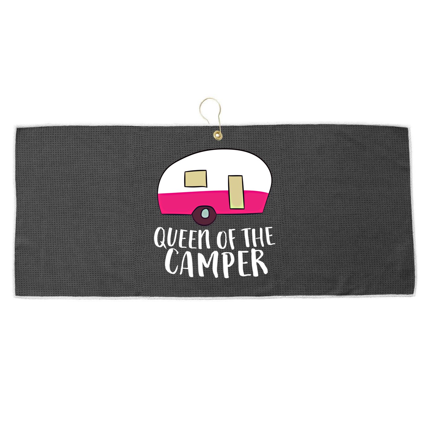 Funny Camping Queen Of The Camper Rv Camper Mom Camper Queen Gift Large Microfiber Waffle Golf Towel