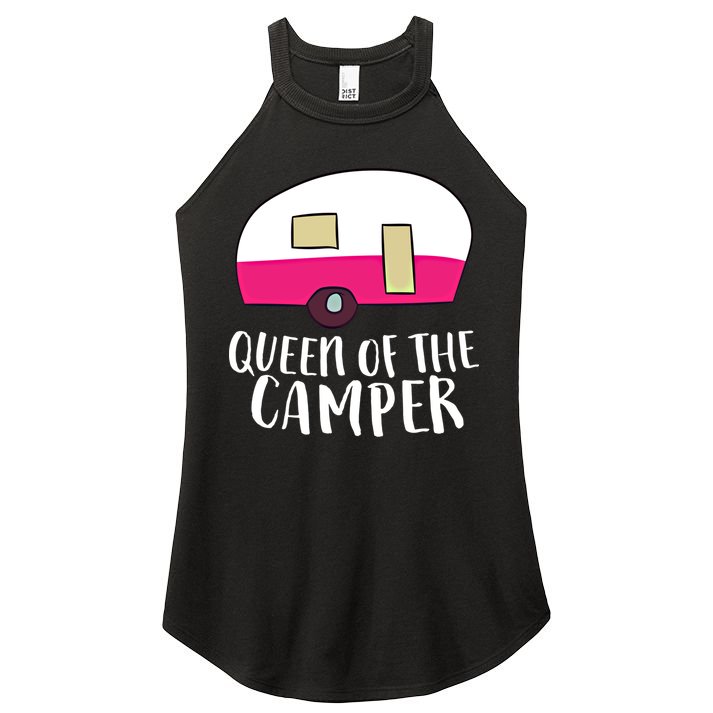 Funny Camping Queen Of The Camper Rv Camper Mom Camper Queen Gift Women's Perfect Tri Rocker Tank