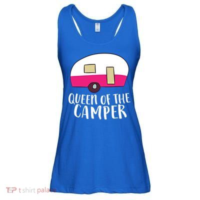 Funny Camping Queen Of The Camper Rv Camper Mom Camper Queen Gift Ladies Essential Flowy Tank