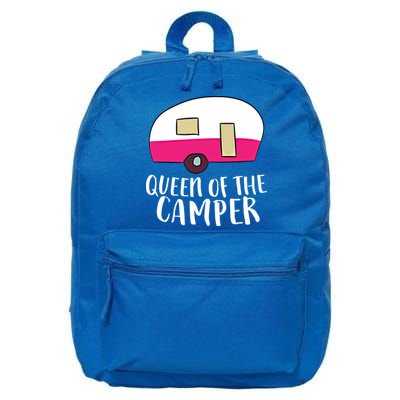 Funny Camping Queen Of The Camper Rv Camper Mom Camper Queen Gift 16 in Basic Backpack