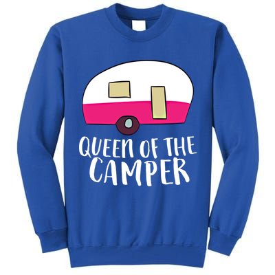 Funny Camping Queen Of The Camper Rv Camper Mom Camper Queen Gift Tall Sweatshirt