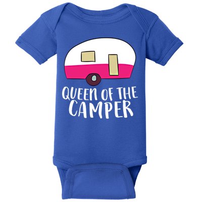 Funny Camping Queen Of The Camper Rv Camper Mom Camper Queen Gift Baby Bodysuit