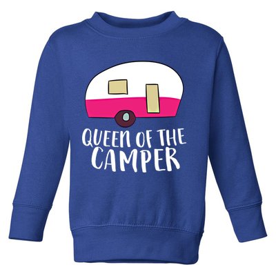 Funny Camping Queen Of The Camper Rv Camper Mom Camper Queen Gift Toddler Sweatshirt