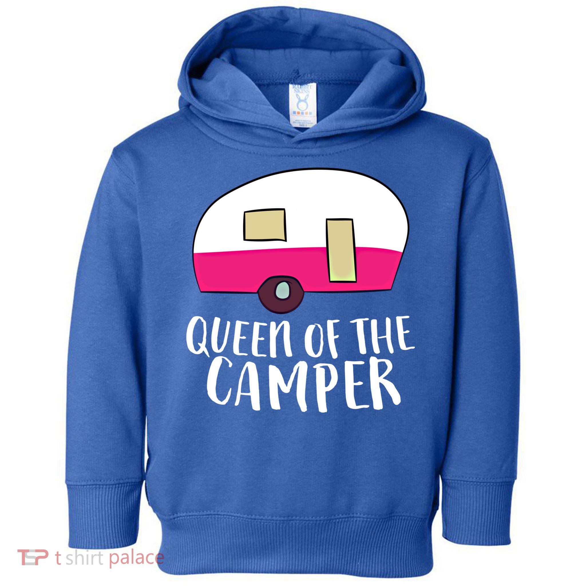 Funny Camping Queen Of The Camper Rv Camper Mom Camper Queen Gift Toddler Hoodie
