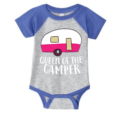Funny Camping Queen Of The Camper Rv Camper Mom Camper Queen Gift Infant Baby Jersey Bodysuit