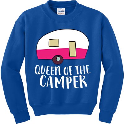 Funny Camping Queen Of The Camper Rv Camper Mom Camper Queen Gift Kids Sweatshirt