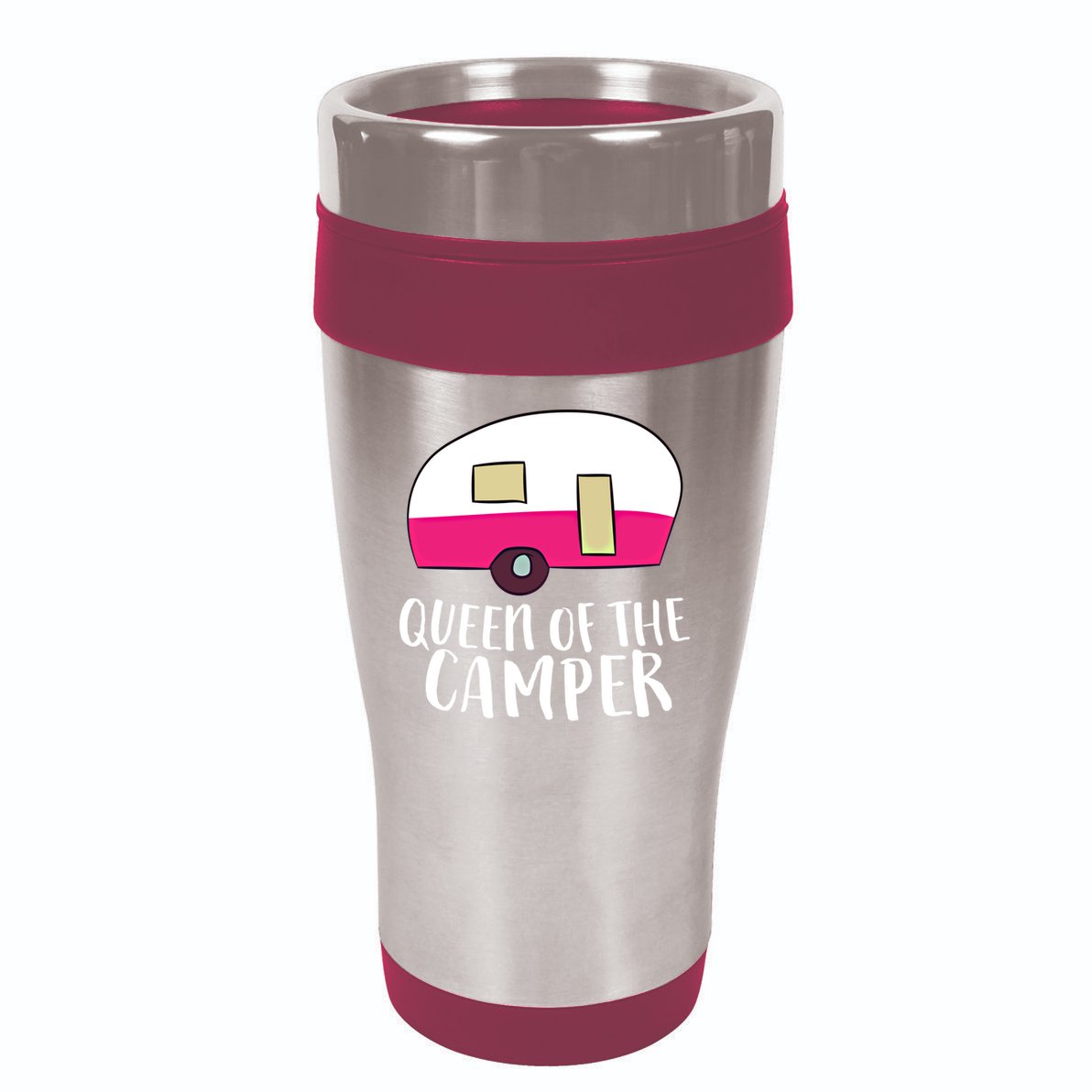 Funny Camping Queen Of The Camper Rv Camper Mom Camper Queen Gift 16oz Travel Tumbler