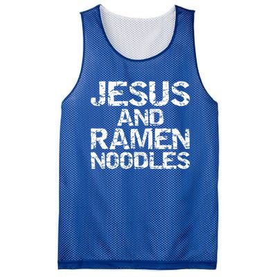 Funny Christian Quote Distressed Jesus And Ra Noodles Cool Gift Mesh Reversible Basketball Jersey Tank