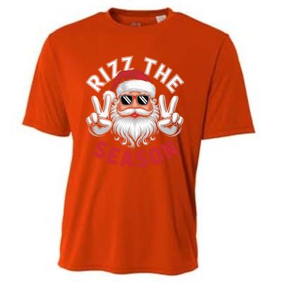 Funny Christmas Riz Zmas Santa Xmas Rizz The Season Bruh Cooling Performance Crew T-Shirt