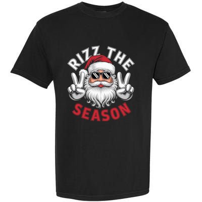 Funny Christmas Riz Zmas Santa Xmas Rizz The Season Bruh Garment-Dyed Heavyweight T-Shirt