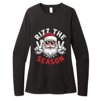 Funny Christmas Riz Zmas Santa Xmas Rizz The Season Bruh Womens CVC Long Sleeve Shirt