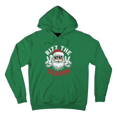 Funny Christmas Riz Zmas Santa Xmas Rizz The Season Bruh Hoodie