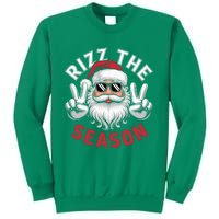 Funny Christmas Riz Zmas Santa Xmas Rizz The Season Bruh Sweatshirt