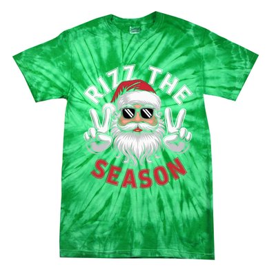 Funny Christmas Riz Zmas Santa Xmas Rizz The Season Bruh Tie-Dye T-Shirt