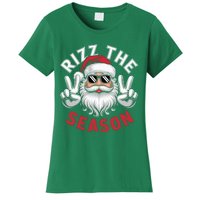 Funny Christmas Riz Zmas Santa Xmas Rizz The Season Bruh Women's T-Shirt