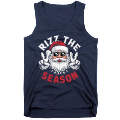 Funny Christmas Riz Zmas Santa Xmas Rizz The Season Bruh Tank Top