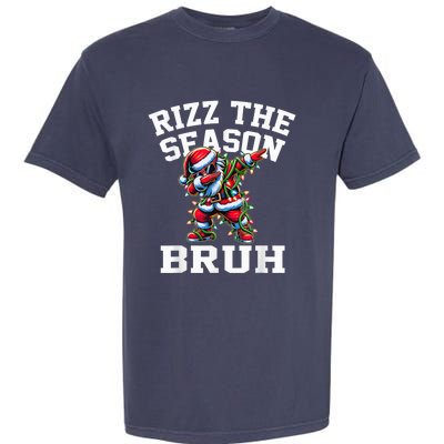 Funny Christmas Riz Zmas Santa Xmas Rizz The Season Bruh Garment-Dyed Heavyweight T-Shirt