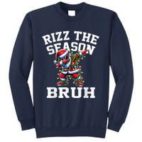 Funny Christmas Riz Zmas Santa Xmas Rizz The Season Bruh Sweatshirt