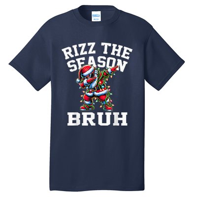 Funny Christmas Riz Zmas Santa Xmas Rizz The Season Bruh Tall T-Shirt