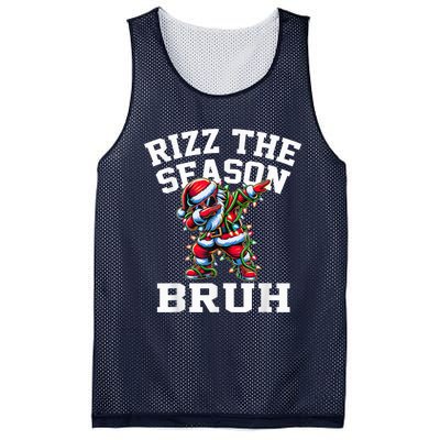 Funny Christmas Riz Zmas Santa Xmas Rizz The Season Bruh Mesh Reversible Basketball Jersey Tank