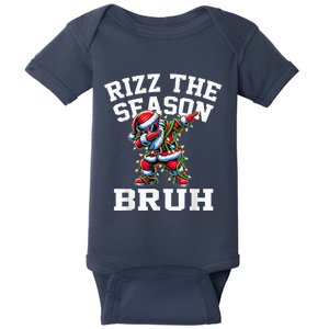 Funny Christmas Riz Zmas Santa Xmas Rizz The Season Bruh Baby Bodysuit