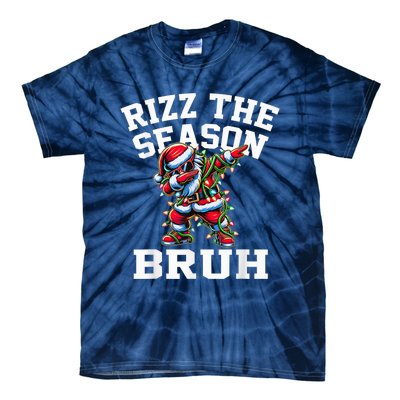 Funny Christmas Riz Zmas Santa Xmas Rizz The Season Bruh Tie-Dye T-Shirt