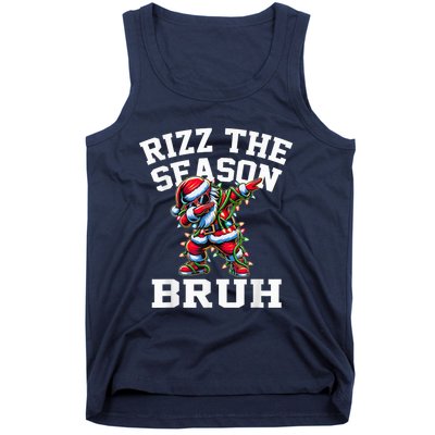 Funny Christmas Riz Zmas Santa Xmas Rizz The Season Bruh Tank Top