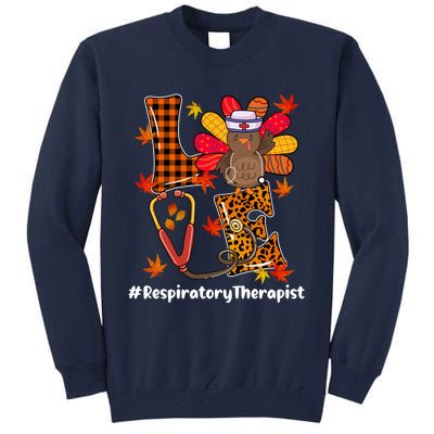 Funny Cute Respiratory Therapist Nurse Love Turkey Stethoscope Gift Tall Sweatshirt