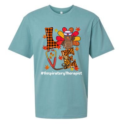 Funny Cute Respiratory Therapist Nurse Love Turkey Stethoscope Gift Sueded Cloud Jersey T-Shirt