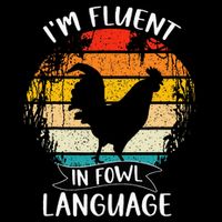 Funny Chicken Retro I’M Fluent In Fowl Language Mousepad