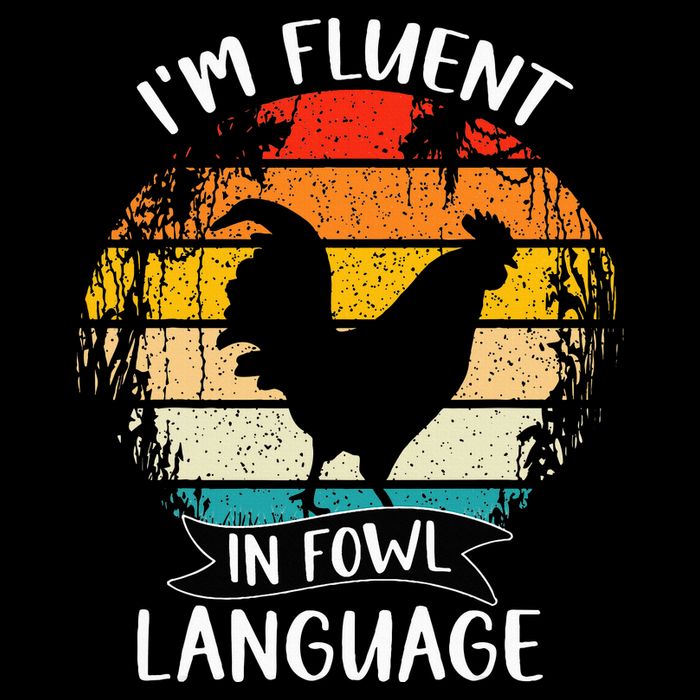 Funny Chicken Retro I’M Fluent In Fowl Language Mousepad