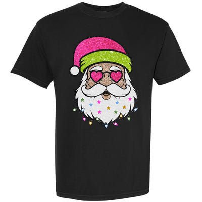 Funny Cool Retro Groovy Santa Claus Garment-Dyed Heavyweight T-Shirt