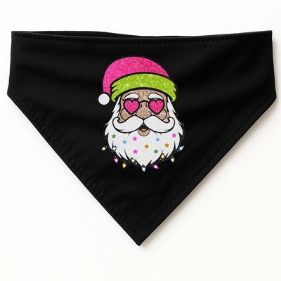 Funny Cool Retro Groovy Santa Claus USA-Made Doggie Bandana