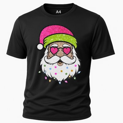 Funny Cool Retro Groovy Santa Claus Performance Shirt