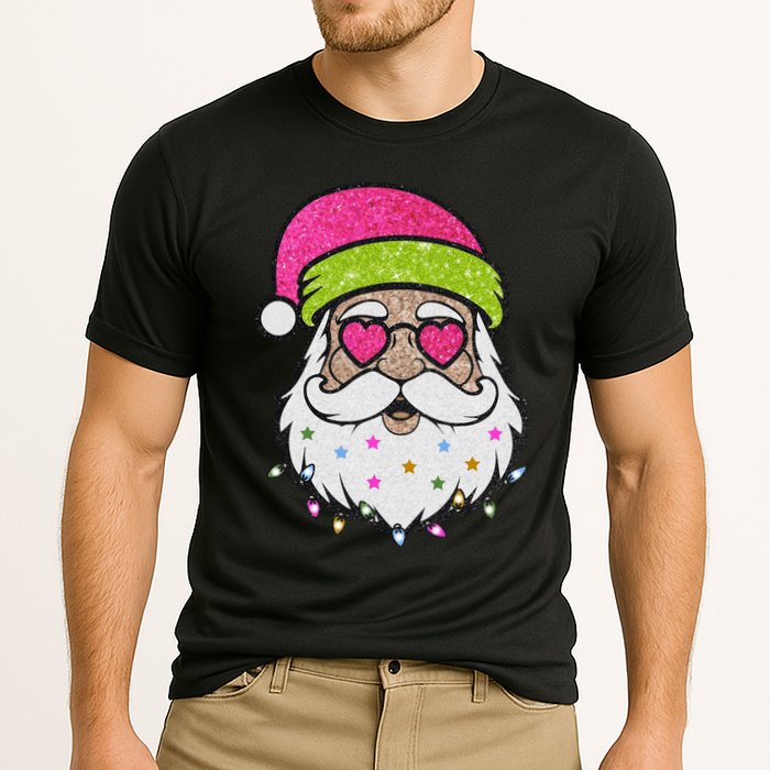 Funny Cool Retro Groovy Santa Claus Cooling Performance Crew T-Shirt