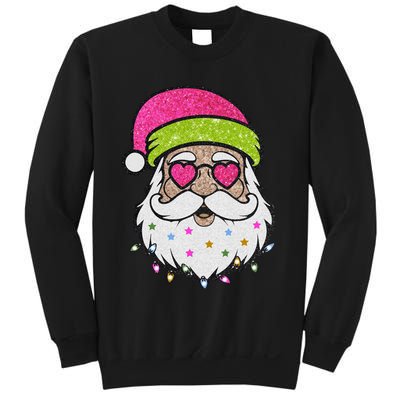 Funny Cool Retro Groovy Santa Claus Sweatshirt