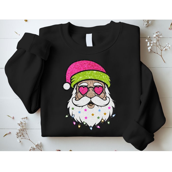 Funny Cool Retro Groovy Santa Claus Sweatshirt