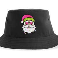 Funny Cool Retro Groovy Santa Claus Sustainable Bucket Hat