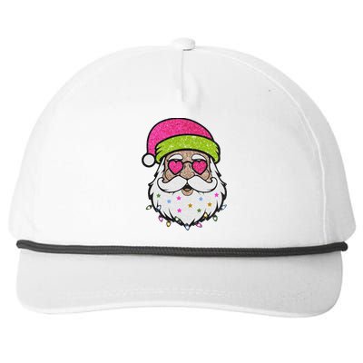 Funny Cool Retro Groovy Santa Claus Snapback Five-Panel Rope Hat