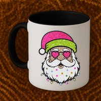 Funny Cool Retro Groovy Santa Claus Mug