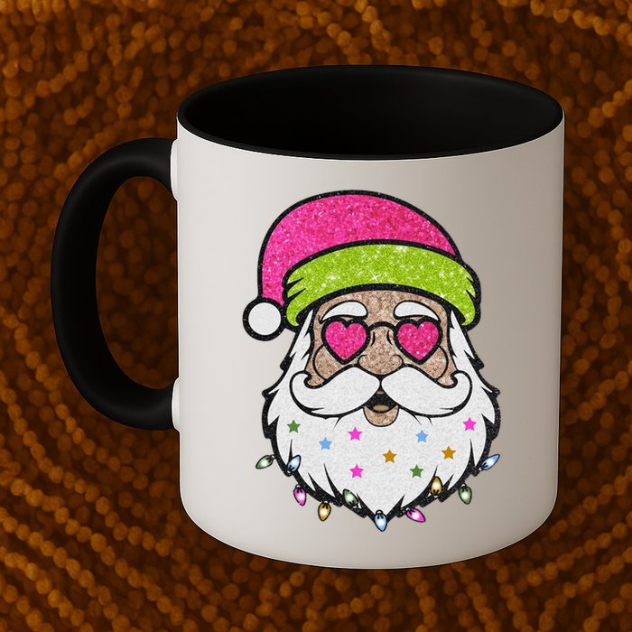 Funny Cool Retro Groovy Santa Claus Mug