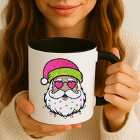 Funny Cool Retro Groovy Santa Claus Mug